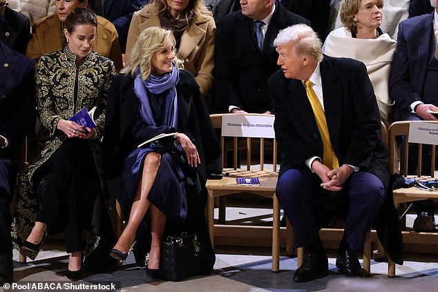 Photos of the president-elect with the smiling first lady at the reopening of Notre Dame Cathedral in Paris, France, sparked a wave of reactions online