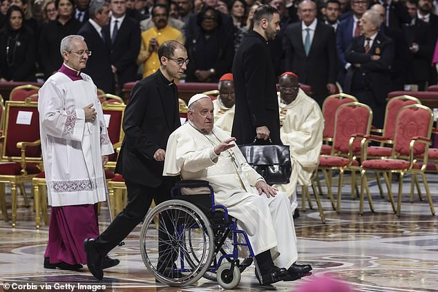 After voicing his call for an end to the violence, the 266th head of the Catholic Church paid tribute to the installation