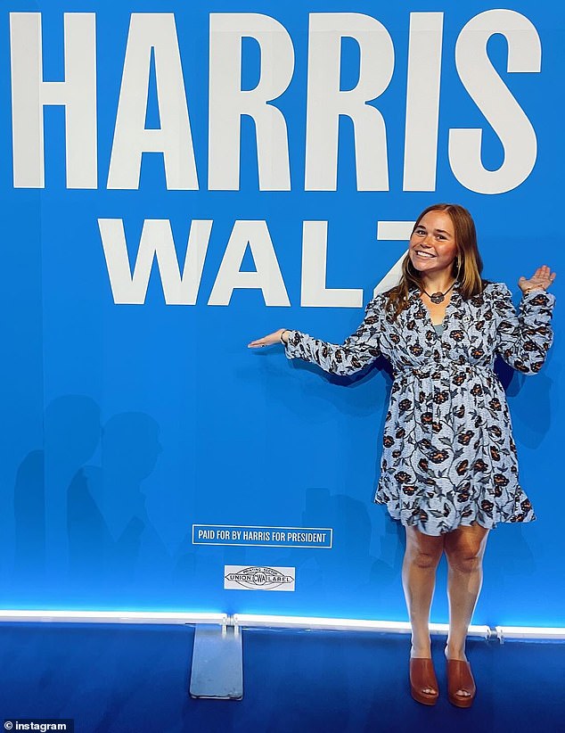 Hope Walz came to know the vice president like her family while furiously campaigning for the Democratic presidential ticket after her father, the governor of Minnesota, was picked as Harris' running mate in August.