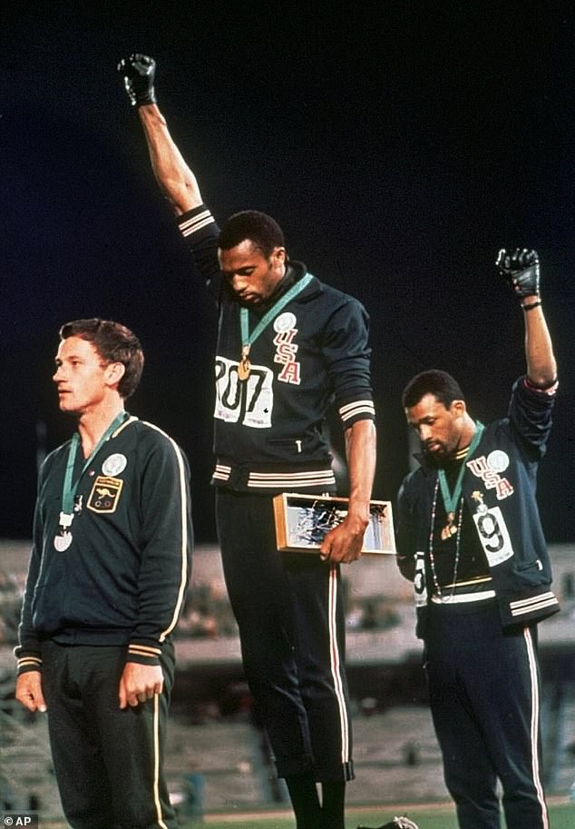 Norman famously stood on the podium when American athletes Tommie Smith and John Carlos protested racial discrimination during the 1968 Olympic Games in Mexico City