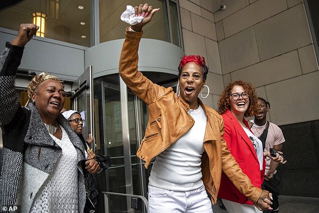 After his release, he had an on-and-off relationship with Ketra Veasy (center), whose brother, Willie, overturned his murder case in 2019.