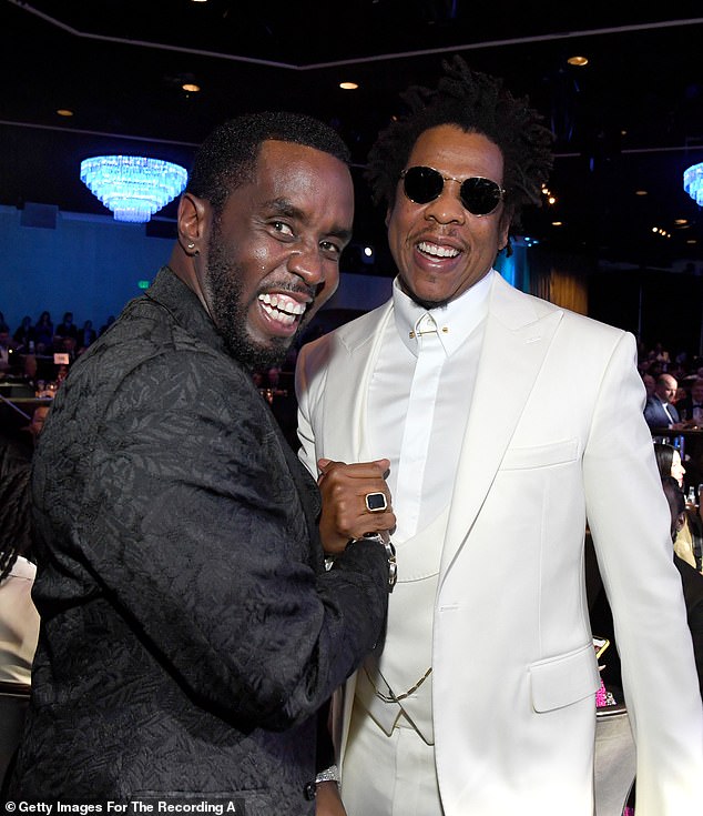 Diddy and Jay-Z pictured at a Grammy event in January 2020