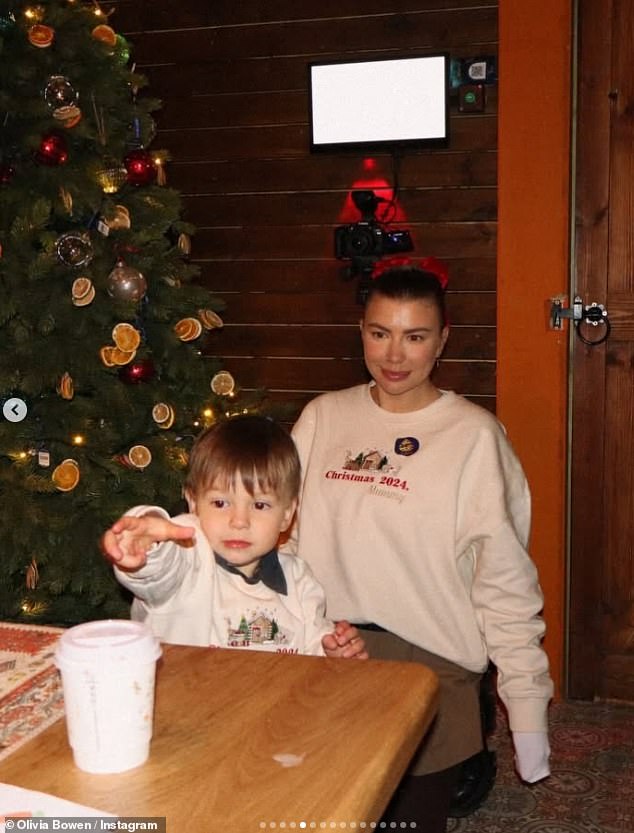 The Love Island star, 30, has two-year-old son Abel with husband Alex and the happy family attended the festive attraction this weekend