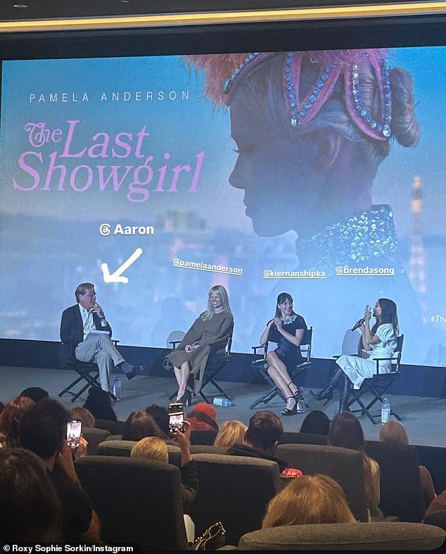 The 63-year-old Being the Ricardos director (L) served as moderator during the post-screening Q&A for the audience filled with union actors