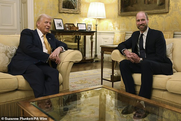 The Prince of Wales and the newly elected president were all smiles as they met at the British ambassador's residence