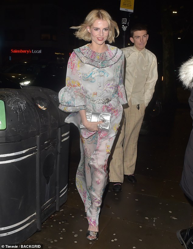 Actress Lucy Boynton was also seen outside Camden Roundhouse on Sunday evening