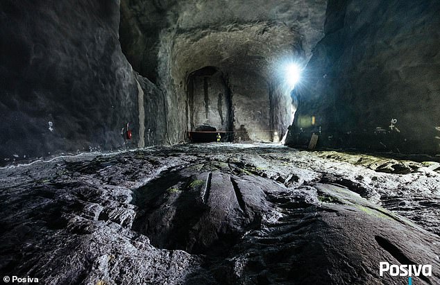 The tunnel is located 450 meters underground on the west coast of Finland and will be closed for 100,000 years from 2025