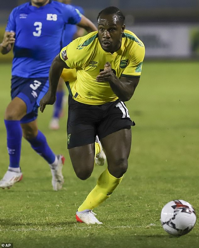 The forward began representing Jamaica at international level in 2021