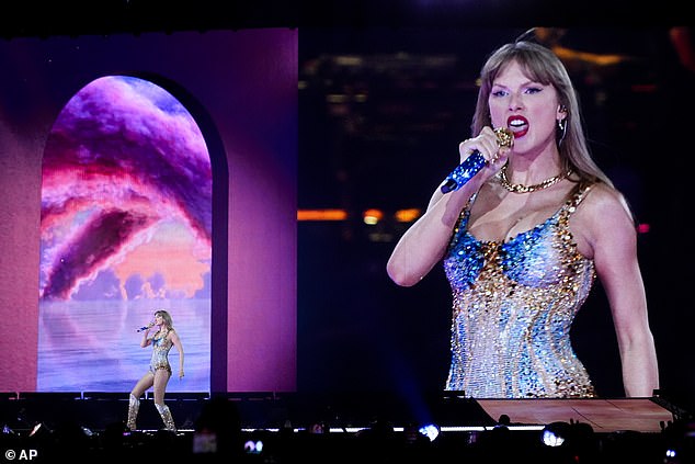 Taylor wrapped up her Eras Tour in Vancouver this weekend (pictured) after almost two years