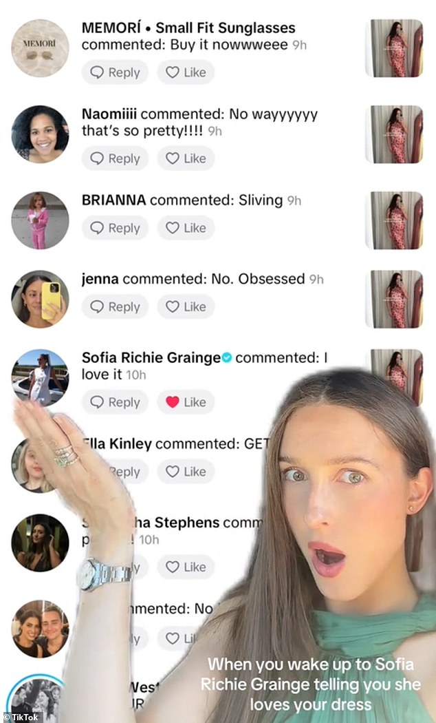 When Alexandra took to TikTok to ask her followers for their opinion on her baby shower dress, she was stunned to see Lionel Richie's daughter compliment her