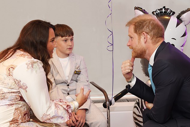 Since 2008, the Duke has been a patron of WellChild, the British charity that supports seriously ill children and their families. Here he is seen talking to 14-year-old Jude Allen at this year's WellChild Awards ceremony in London.