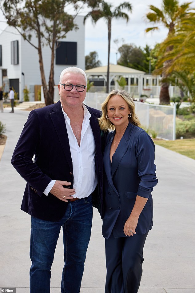 It comes after reports that Scott is ready to hang up his tool belt and retire from The Block after 14 years as host - which he has denied. Pictured: Scott and co-host Shelley Craft