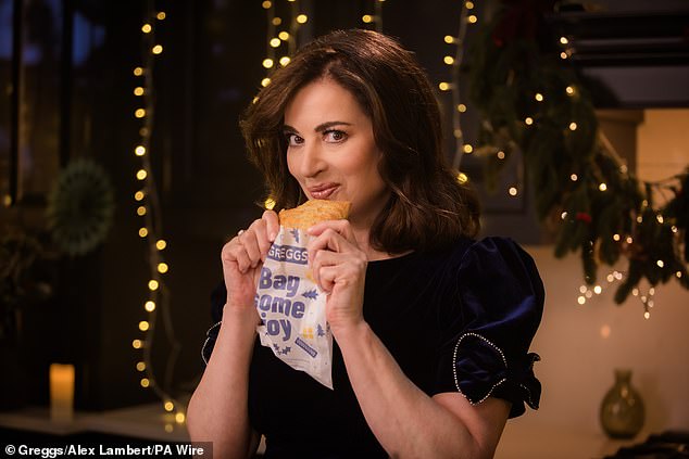 Despite her love for bacon, Mrs Lawson has signed up to be the face of Greggs bakery this Christmas