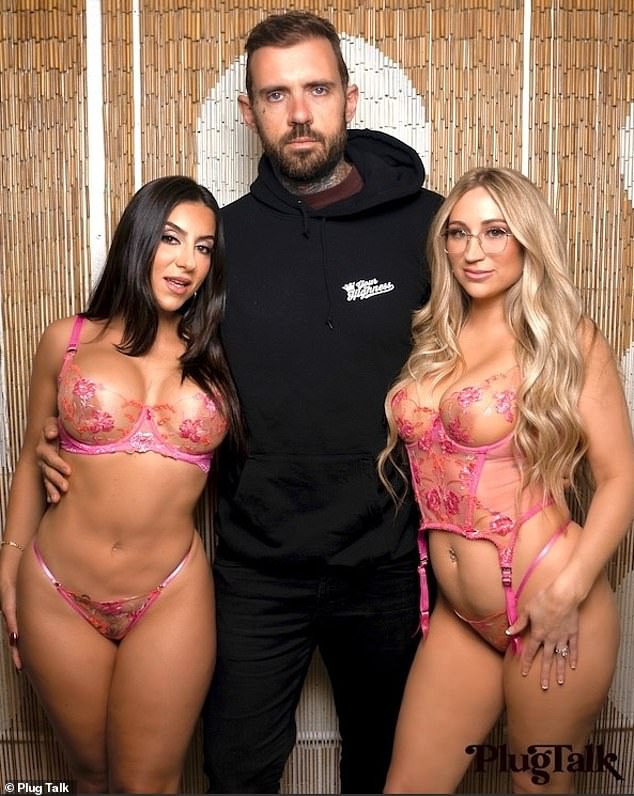 Adam22 and his pornstar wife Lena The Plug (left) are both big stars in the porn industry