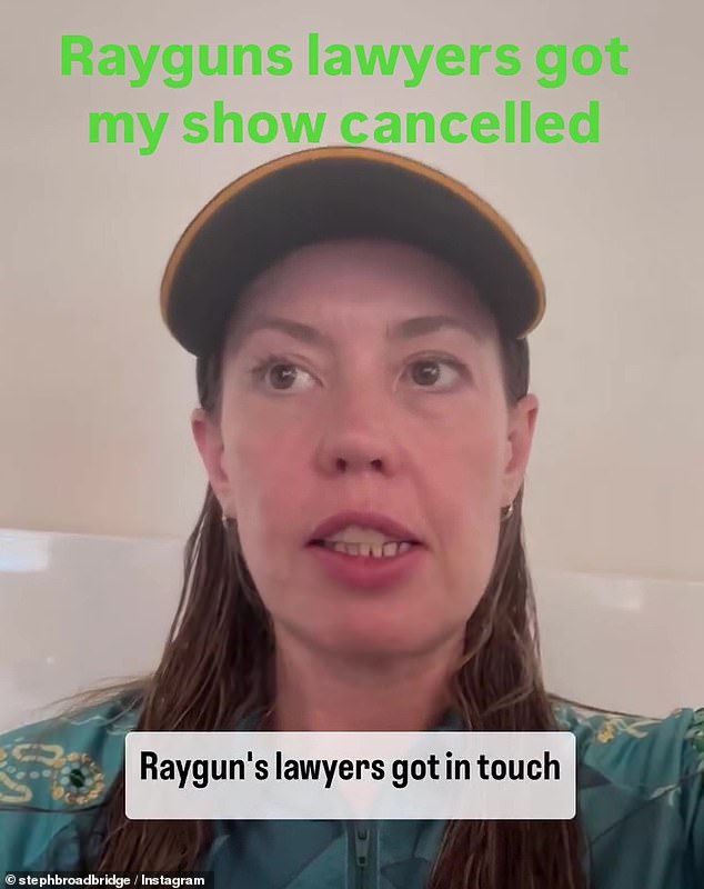 On Saturday morning, she took to social media with a funny response to Raygun's lawyers