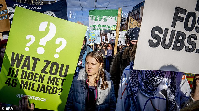 Ms Thunberg will take part in a march for climate and justice in Amsterdam on November 12, 2023