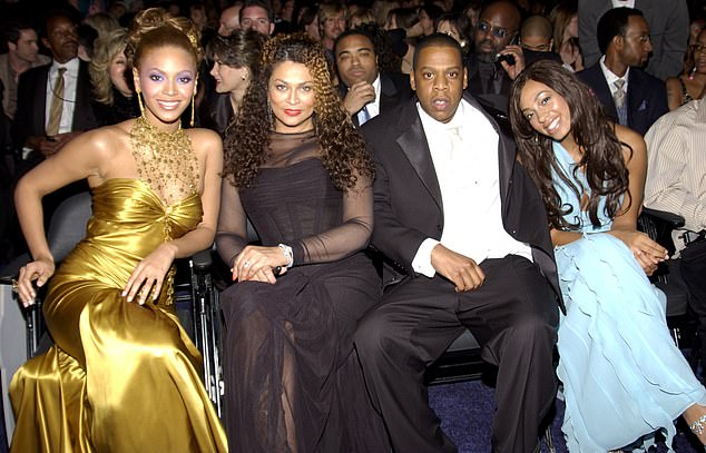 Beyonce's mother Tina Knowles has quietly responded to Jay-Z's unmasking as the first celebrity named in a Diddy lawsuit in a subtle move on social media. (Image: Beyonce, Tina Knowles and Jay-Z at the 46th Annual Grammy Awards in October 2002)