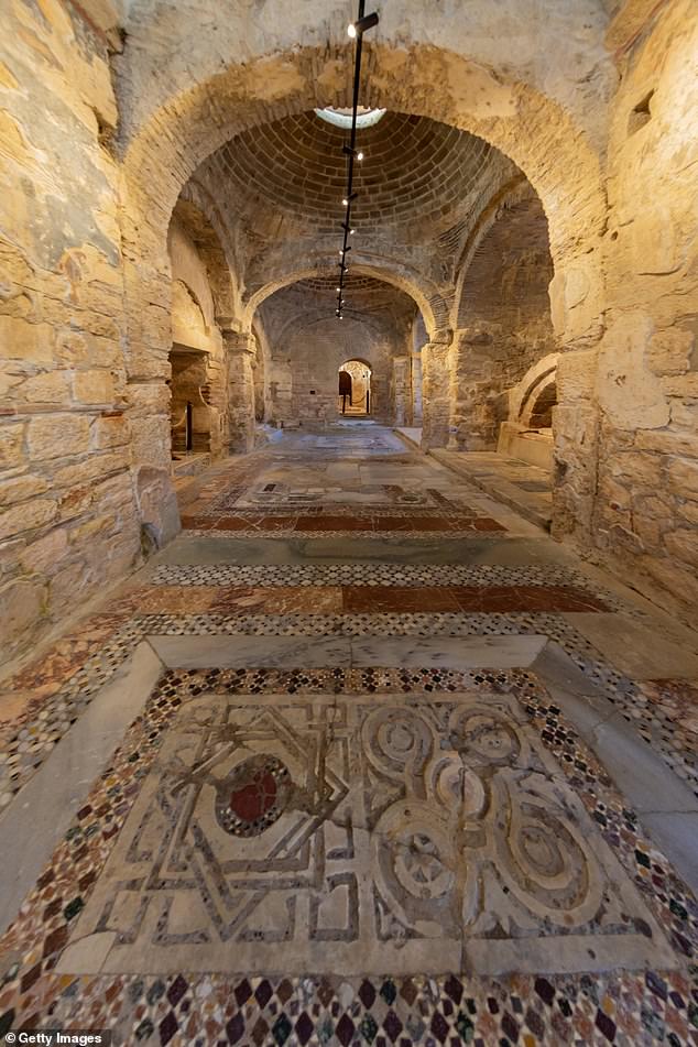 Inside the St. Nicholas Church. Records show that Saint Nicholas was buried in the church built in his name, but the exact whereabouts of his body have always been a mystery.