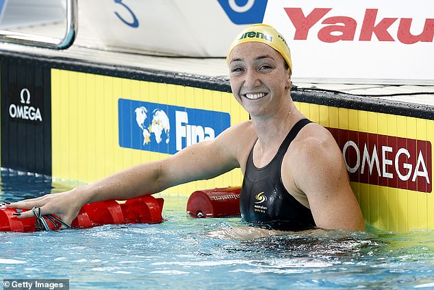 Fraser beamed with pride after watching Pallister claim gold in the women's 4x200m freestyle relay final in Paris