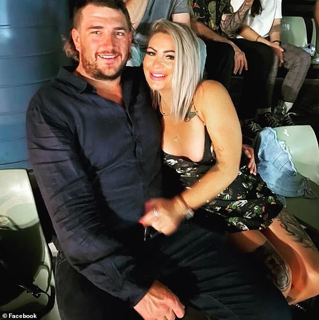 Mr Groves (pictured with his partner) is believed to have worked for mining contractor Challenge Drilling and spent seven years in the Goldfields region