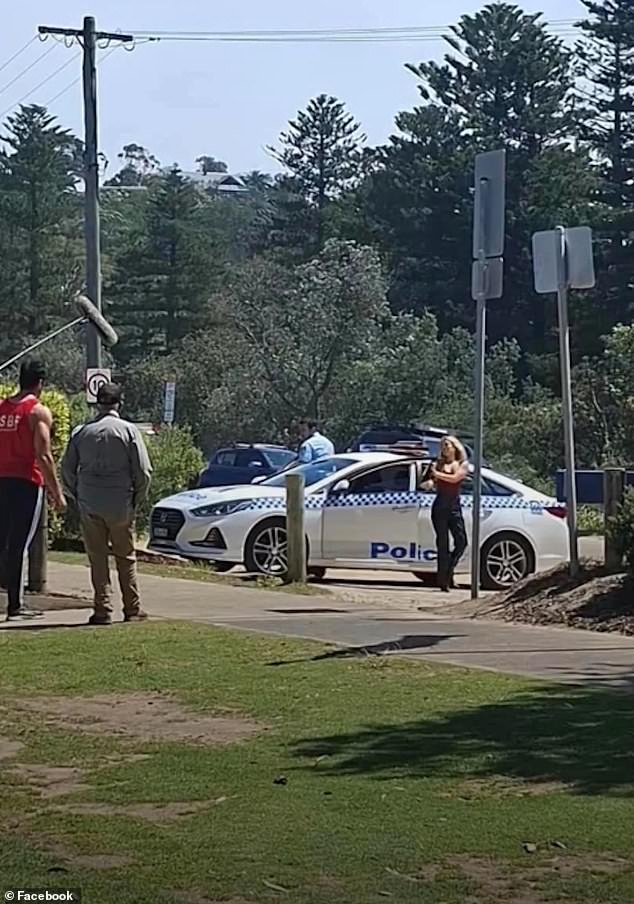 The spoiler, posted to a Facebook Home and Away group, shows Cash in his police uniform next to his police car and an unknown character