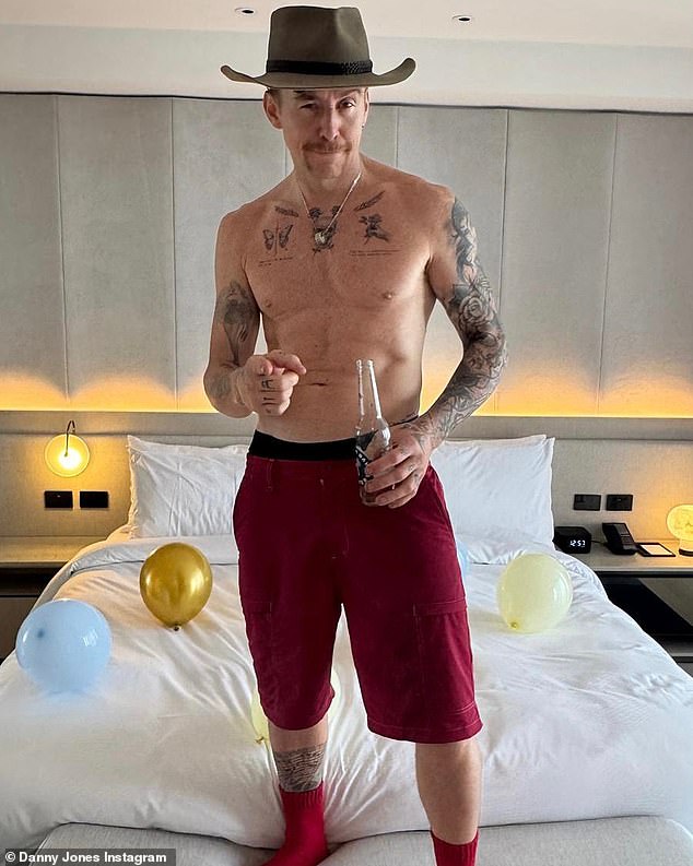 Just before Danny showed off his abs as he celebrated his win with beer in a series of shirtless photos uploaded to his Instagram