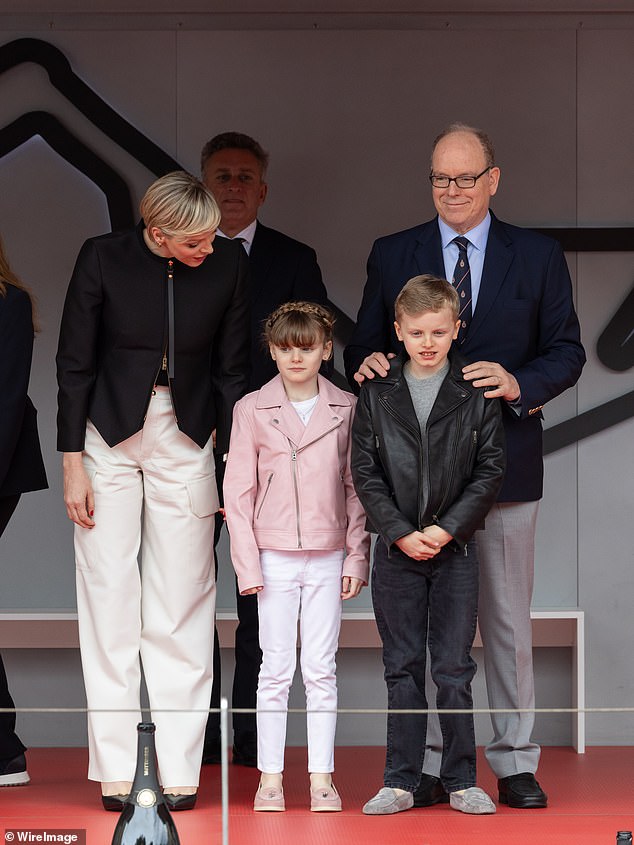 The Royal Family of Monaco attends the 2024 Monaco E-Prix at Circuit de Monaco