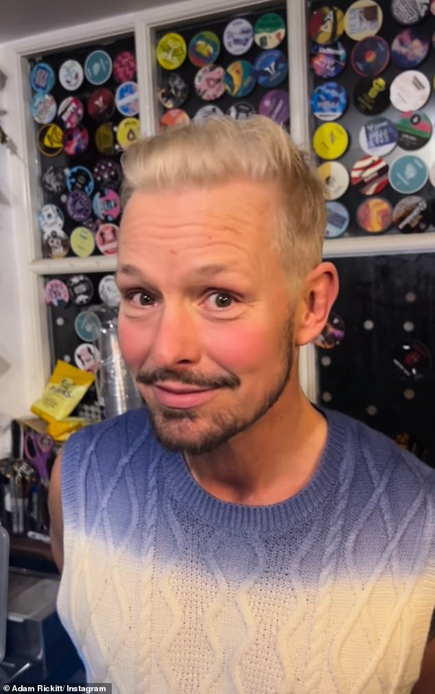 On Sunday, Adam opted for a major hair overhaul as he dramatically chopped off his ponytail while working at his bar in Cheshire