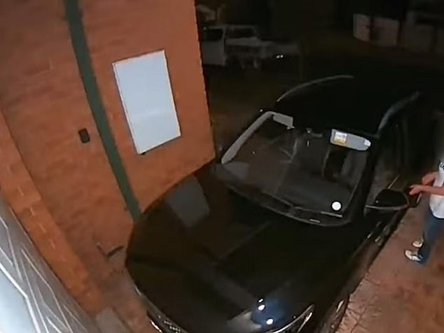 Thieves stole two cars from a property in exclusive Brighton in Melbourne's south-east on Tuesday evening and allegedly tried to run over startled residents.