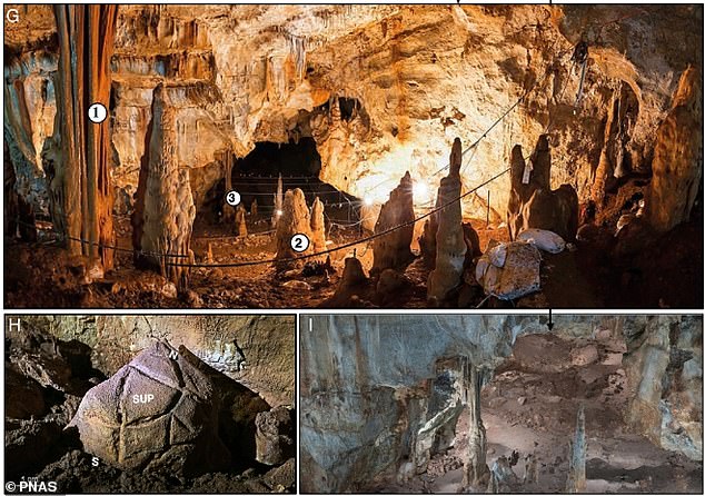 The prehistoric cave has spectacular speleothems - mineral deposits formed from groundwater in underground caverns - such as stalactites