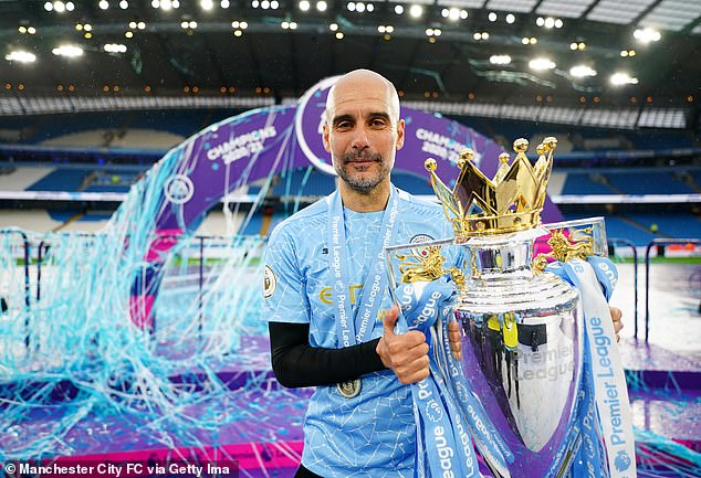 Guardiola has led Man City to six Premier League titles, including four in a row