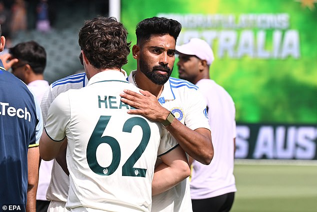 Despite their heated exchange on the field, the two hugged and shook hands at the end of the game