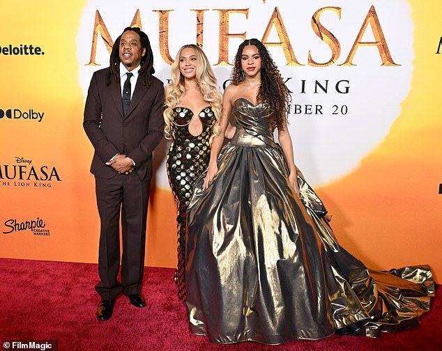 Carter, 55, and Beyoncé, 43, put on a united front to support their 12-year-old daughter Blue Ivy at the premiere of her new movie Mufasa: A Lion King, hours after he was named in a lawsuit