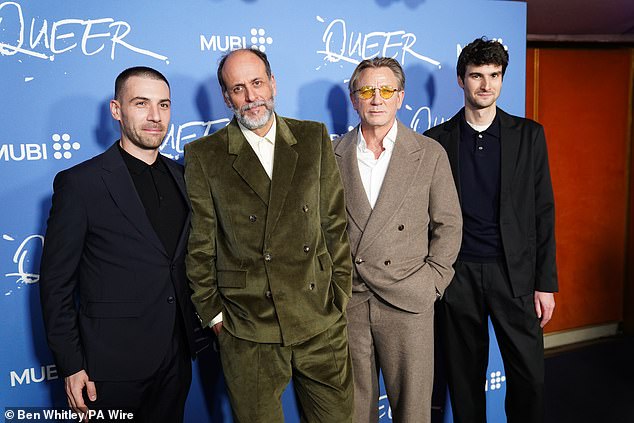 Pictured L-R Stefano Baisi, Luca Guadagnino, Daniel Craig and Justin Kuritzkes