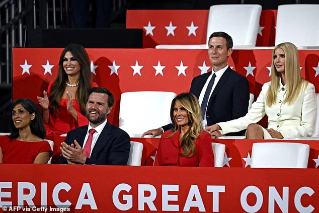 She appeared with other members of the Trump family in their box at the Republican National Convention in Milwaukee, Wisconsin, in July.