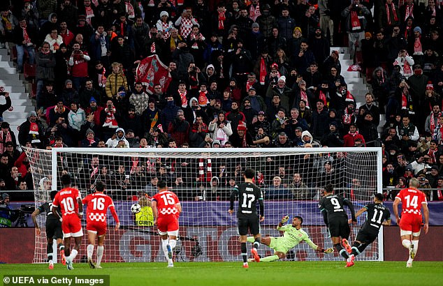 The Egyptian winger sent Paulo Gazzaniga from Girona the wrong way from twelve meters