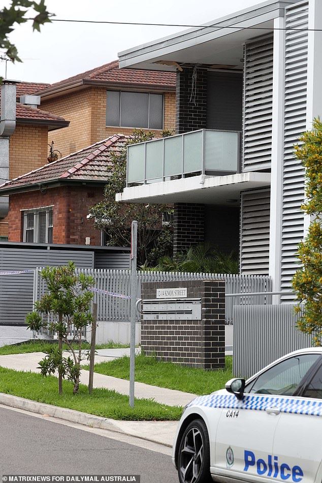 A crime scene has been established at the couple's home in Belmore (pictured)