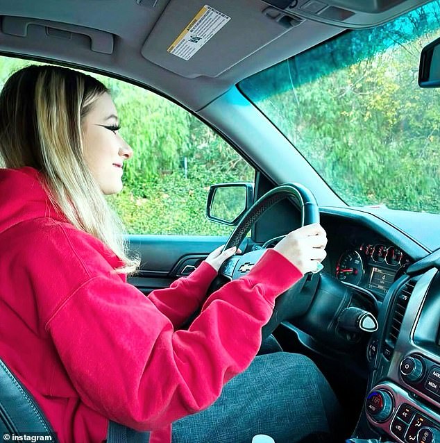 Spelling shared a photo of her cheerful daughter behind the wheel of a Chevrolet vehicle and wrote a lengthy post celebrating her teen's achievement