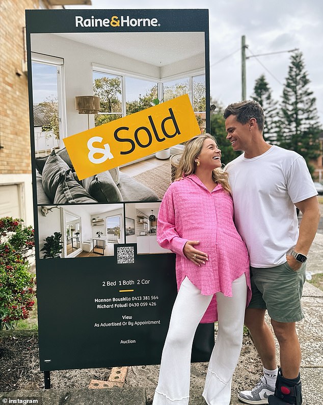 Weeks before welcoming their little one, the couple underwent another huge life change as they moved into a new home to make way for their baby and sold their Bondi apartment (pictured)