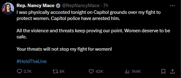 1733911953 574 Trans activist arrested after assaulting GOP Congresswoman Nancy Mace at