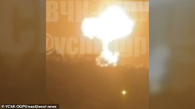 Videos showed a massive explosion and fireball, and the ASTRA Telegram channel said a refinery was hit and flames leaped into the air.