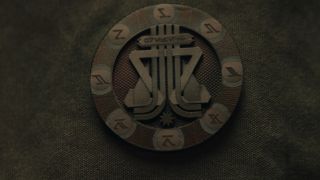 A shot of the Palmarish badge on Fern's backpack in Star Wars: Skeleton Crew