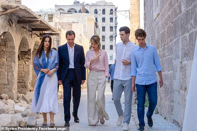 Assad with his British-born wife Asma and their children in 2022. After the humiliating capitulation of his dictatorship this weekend, Assad and his family will now start a new life in Russia