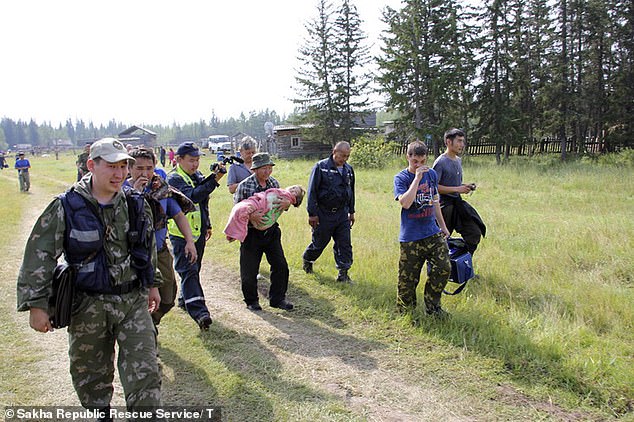 The little girl was rescued after spending almost two weeks alone