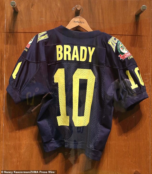 The quarterback's game-worn Michigan 