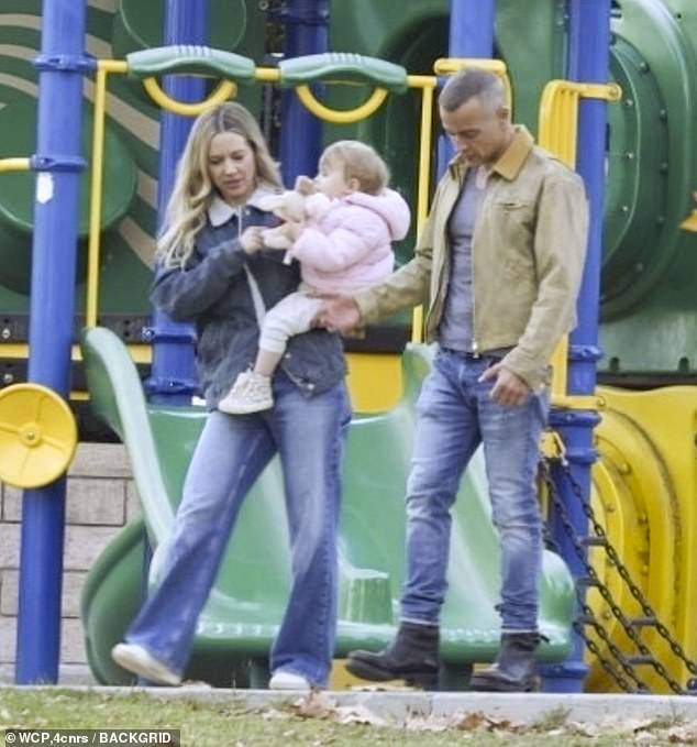 The actor, 48, and his beautiful 37-year-old wife looked happier than ever as they were joined by their adorable 19-month-old daughter, Dylan in the park