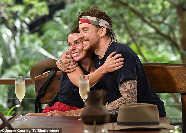 It comes as Coleen has been tipped to become 'ITV's new golden girl' after winning over a legion of fans with her time in the Jungle (pictured with Danny Jones)