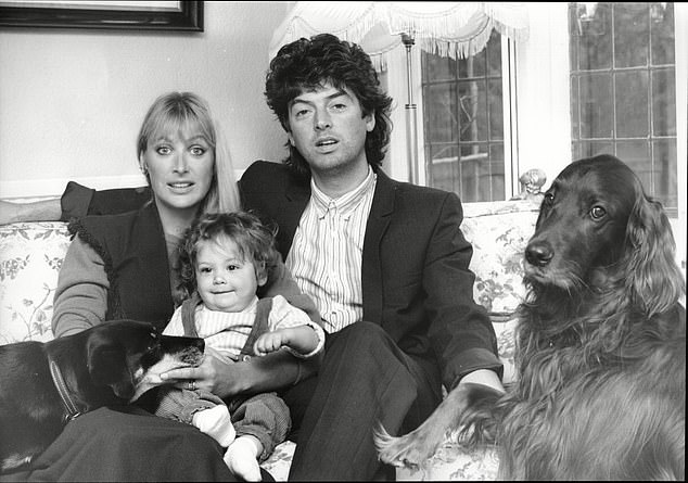 Actress Carol Royle pictured with her son Sam Taran and husband Julian Spear