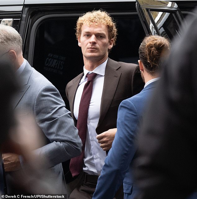 Some of the prosecution's supporters stood outside the building protesting as Penny was escorted out of the courthouse