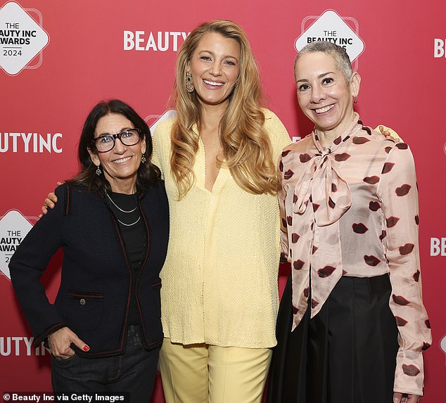 Vibrantly posed with extraordinary makeup Bobbi Brown and WWD editor Jenny B. Fine